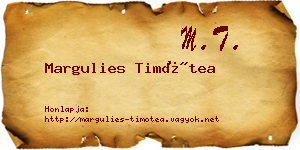 Margulies Timótea névjegykártya